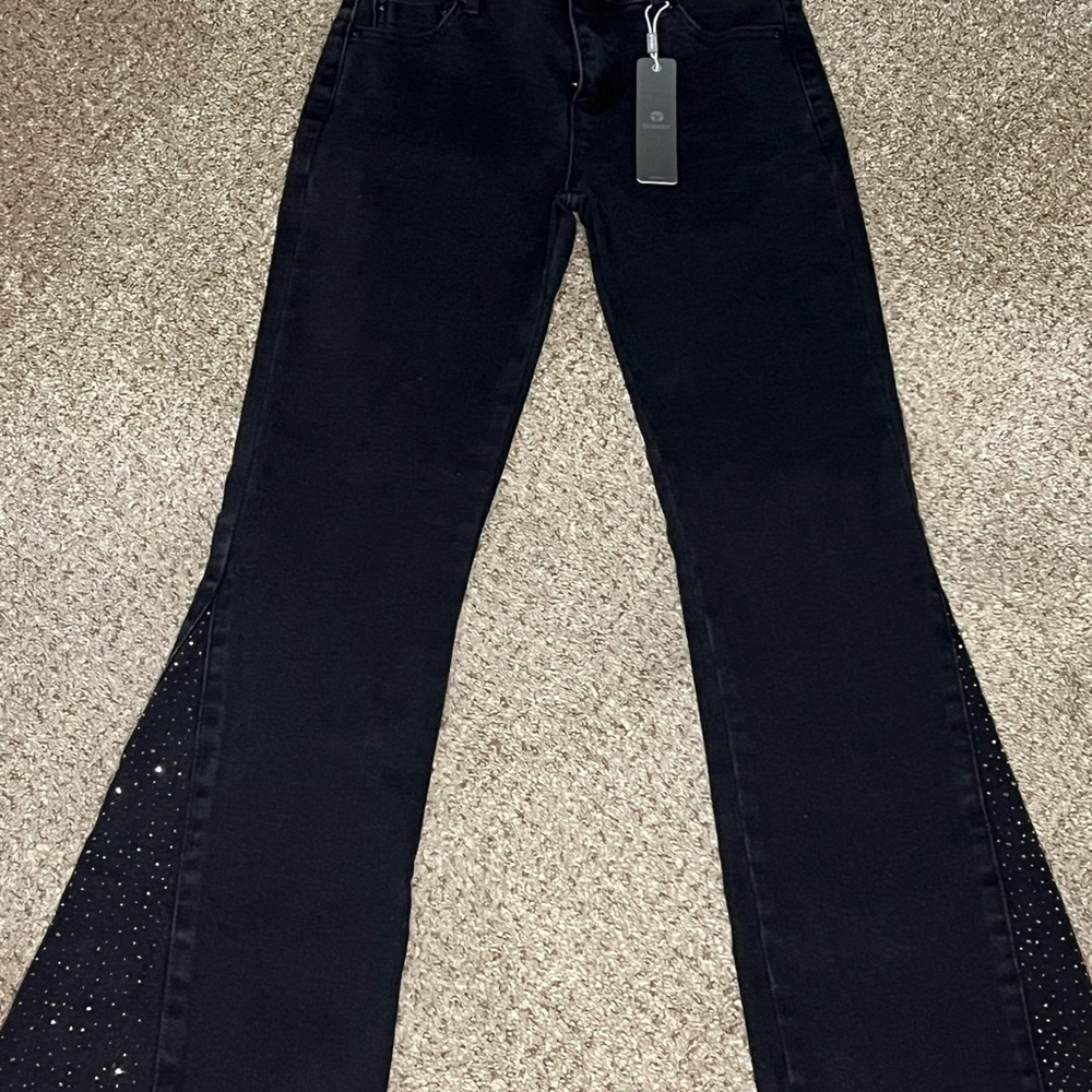 Tween Girls Black Jeans sparkle jeans